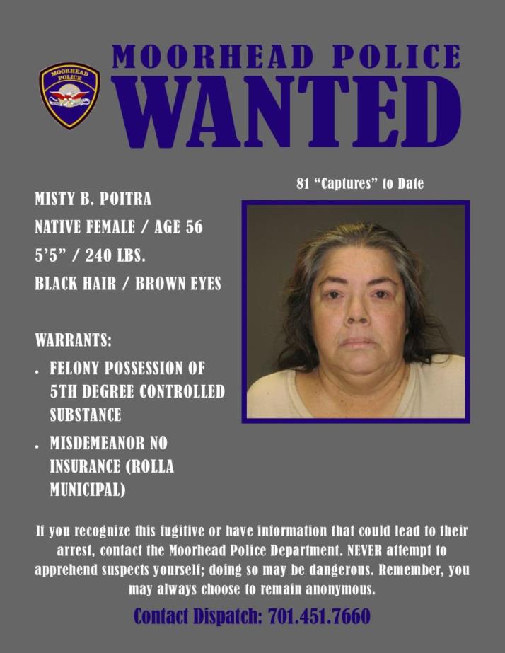Wanted Wednesday May 15 - Poitra