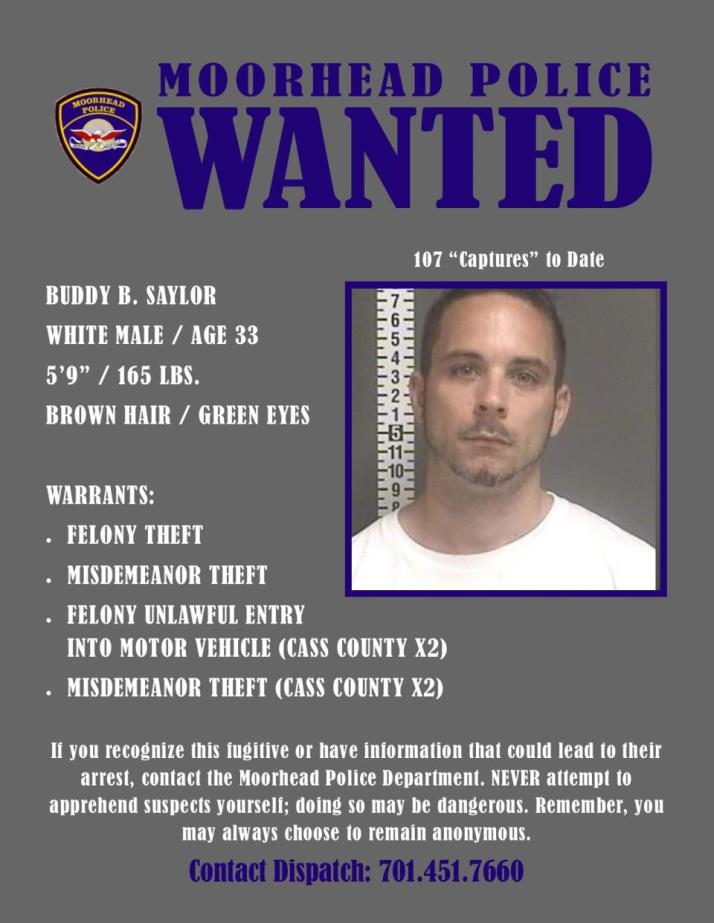 Wanted Wednesday November 6 - Saylor