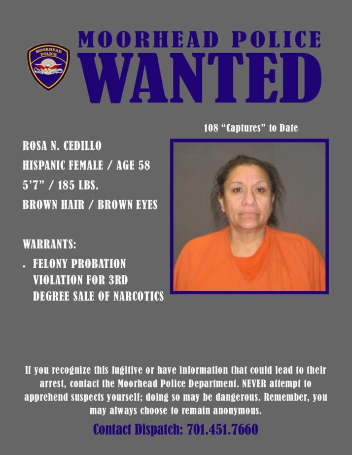 Wanted Wednesday November 13 - Cedillo