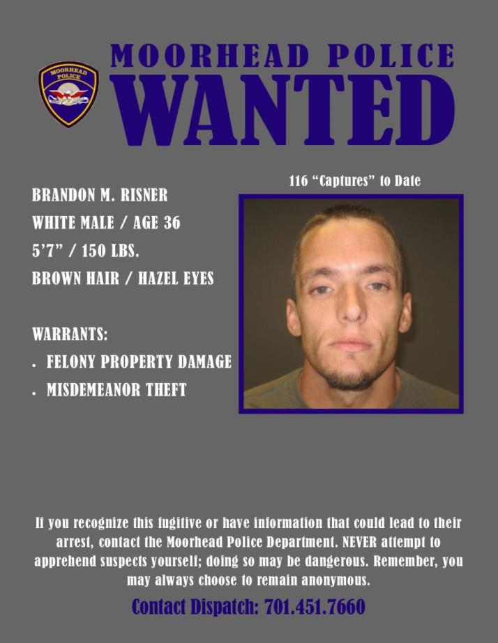 Wanted Wednesday February 5 - Risner