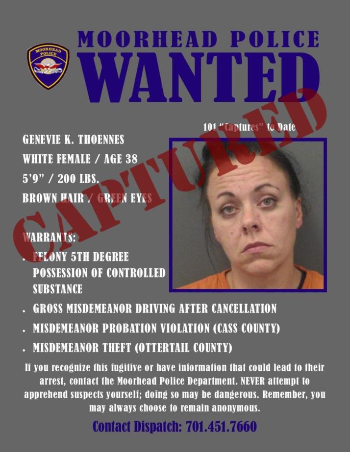 Wanted Wednesday September 25 - Thoennes