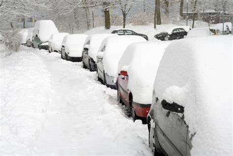 Cars in snow