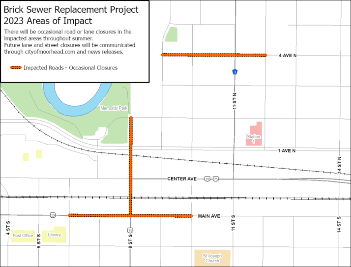 Brick Sewer 2023 General Area Map